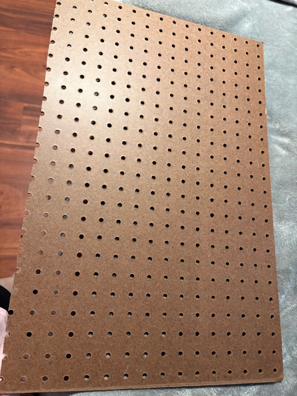 Brown Pegboard Panel